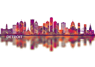 Detroit Michigan Skyline