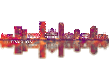 Heraklion Greece Skyline