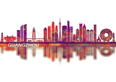 Guangzhou China Skyline