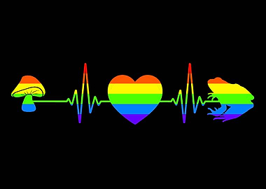 Gay Pride Frog Heartbeat