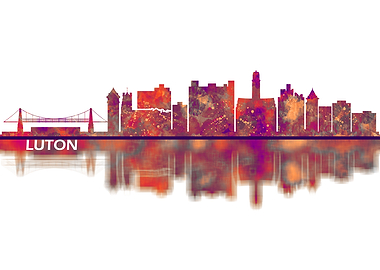 Luton England Skyline