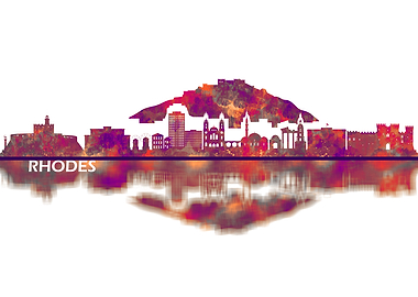 Rhodes Greece Skyline