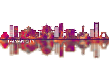 Tainan City Taiwan Skyline