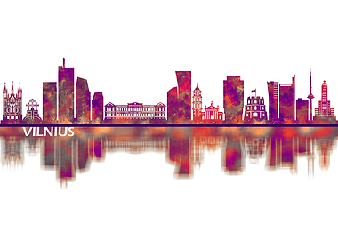 Vilnius Lithuania Skyline