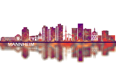 Mannheim Germany Skyline