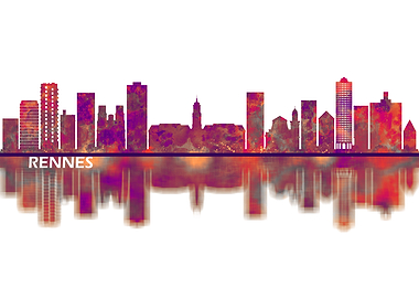 Rennes France Skyline