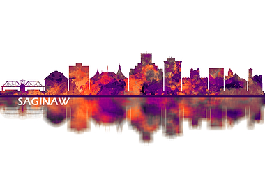 Saginaw Michigan Skyline