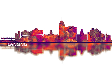 Lansing Michigan Skyline