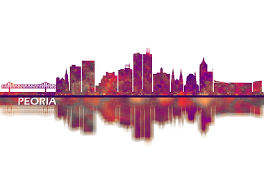 Peoria Illinois Skyline