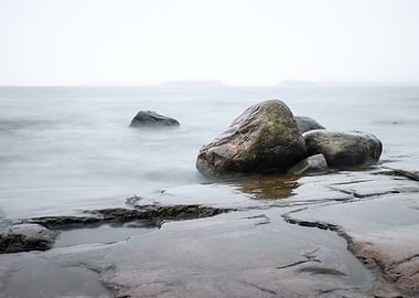 Rocks in the fog