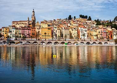 Menton Sea Town In France