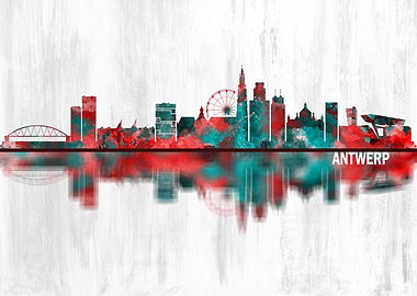 Antwerp Belgium Skyline