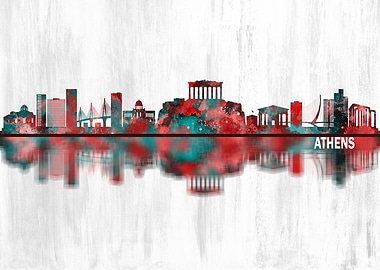 Athens Greece Skyline