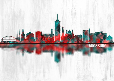 Augsburg Germany Skyline