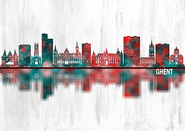 Ghent Belgium Skyline