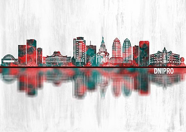 Dnipro Ukraine Skyline