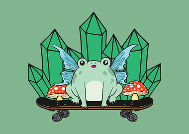 Cottagecore Fairy Frog