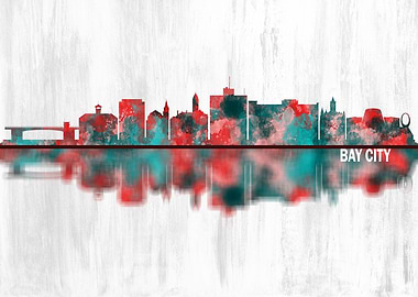 Bay City Michigan Skyline