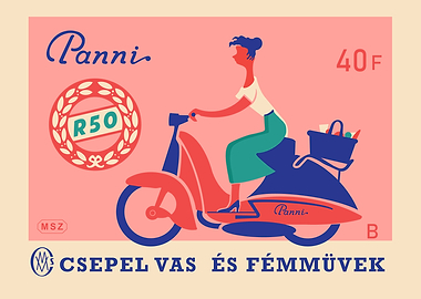 Vintage Scooter Matchbox