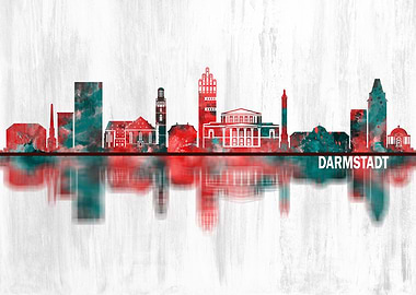 Darmstadt Germany Skyline