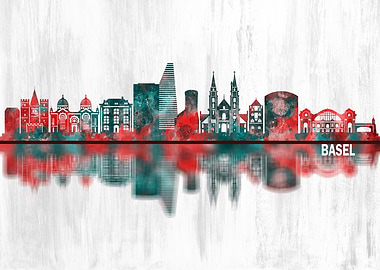 Basel Switzerland Skyline