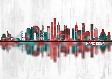 Hong Kong China Skyline