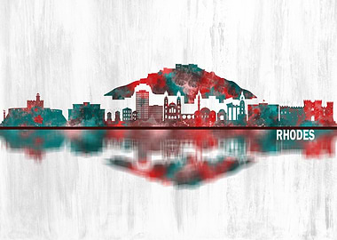 Rhodes Greece Skyline