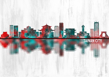 Tainan City Taiwan Skyline