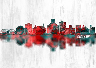 Saginaw Michigan Skyline