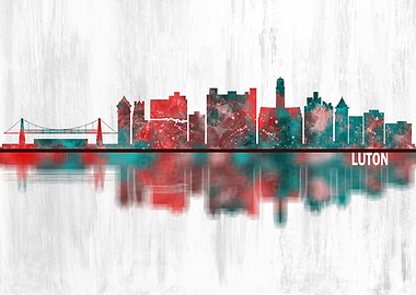 Luton England Skyline
