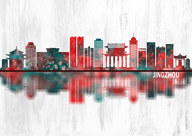 Jingzhou China Skyline