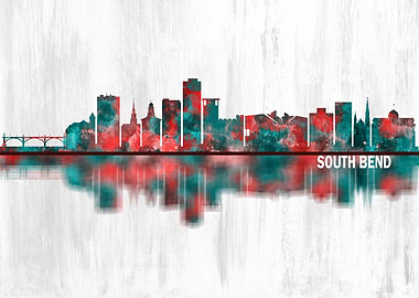 South Bend Indiana Skyline