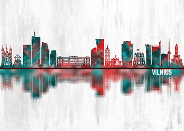 Vilnius Lithuania Skyline