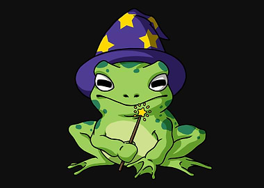 Cottagecore Frog Wizard