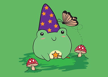 Cottagecore Frog Wizard