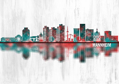 Mannheim Germany Skyline