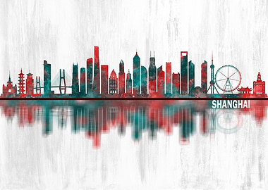 Shanghai China Skyline