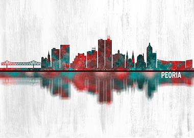Peoria Illinois Skyline