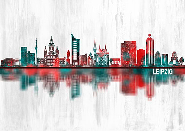 Leipzig Germany Skyline