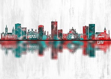 Lviv Ukraine Skyline