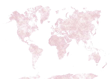 world map in soft pastel