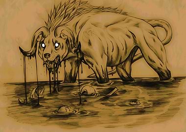 Hellhound in a bloodbath