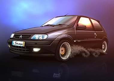 Citroen Saxo Black Artwork