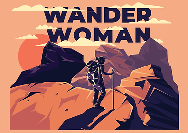 Wander woman climbing