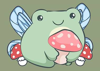 Cottagecore Fairy Frog