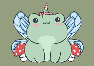 Cottagecore Fairy Frog