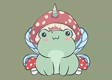 Cottagecore Fairy Frog