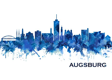 Augsburg Germany Skyline
