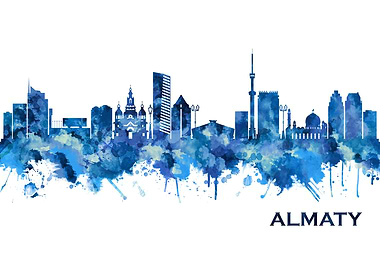 Almaty Kazakhstan Skyline