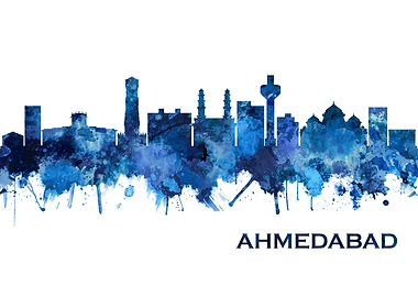 Ahmedabad India Skyline